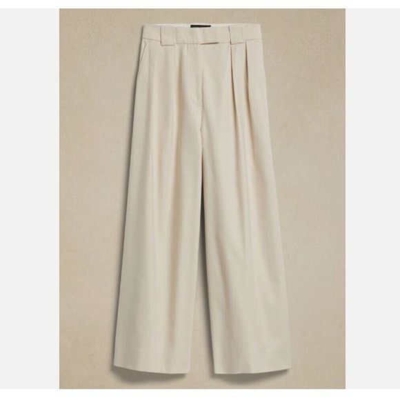 Banana Republic CRUISE CROPPED Pants 12L Transition CREAM Size 12 LONG MSRP $130 - Picture 5 of 5
